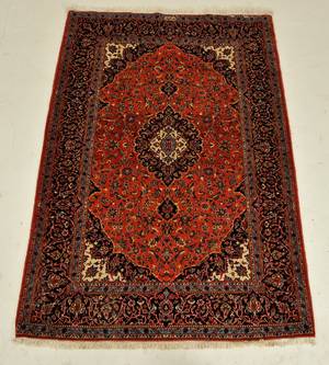 Persisk Keshan tæppe, ca. 220x140 cm.