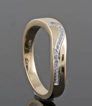 Ring set with diamonds approx. 0.05ct