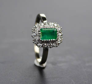 Diamant-Smaragdring, Goldschmiedearbeit