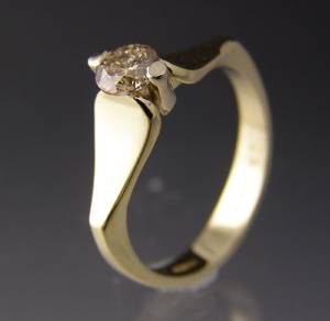 Solitaire ring ca. 0.46 ct.