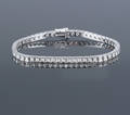 Klassisk brillant tennisarmbånd af 14 kt. hvidguld med 56 brillantslebne diamanter Denne vare er sat til omsalg under nyt varenummer 4934869