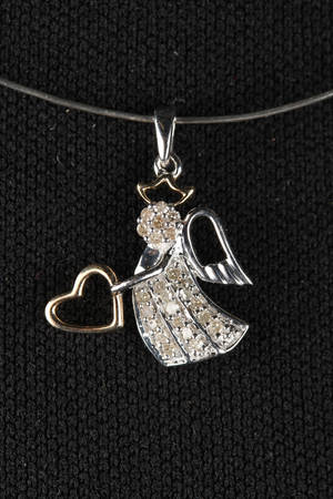 Diamantvedhæng, ca. 0.25 ct.