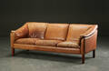 Tre-pers. sofa, læder, dansk møbelproducent