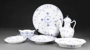 Royal Copenhagen. Musselmalet, syv dele porcelæn 7