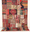 Orientmatta, flatvävd, Patchwork, 290x223 cm