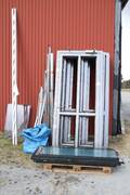 Sex st aluminiumdörrar med karm 115cm x 250cm