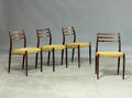 N. O. Møller. Spisestole, palisander, model 78 4 