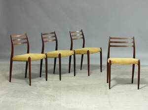 N. O. Møller. Spisestole, palisander, model 78 4 