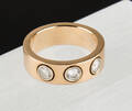 Ring in 18 k yellow gold with diamonds