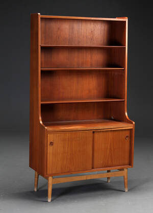 Dansk møbelproducent. Reol, teaktræ 