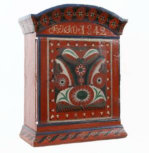 Väggskåp, allmoge, daterat 1842