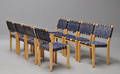 Alvar Aalto. Sæt på otte stole af birk, model 611 8