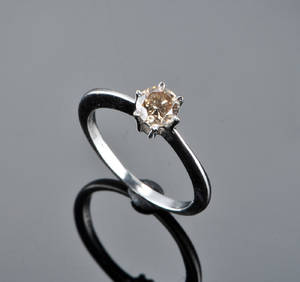 Brillant solitairering - ca. 0.63 ct.
