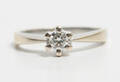 Solitairering med brillant på ca. 0.25 ct