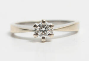 Solitairering med brillant på ca. 0.25 ct