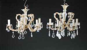 Par prismelysekroner i venetiansk stil 2