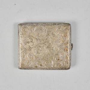 Cigarettetui, silver. Längd 8
