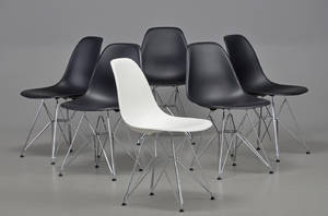 Ray  Charles Eames. Seks stole model DSR. 6