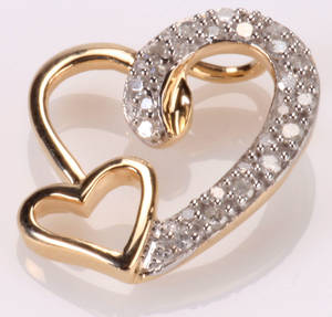 Diamantvedhæng. Ca. 0.25 ct.