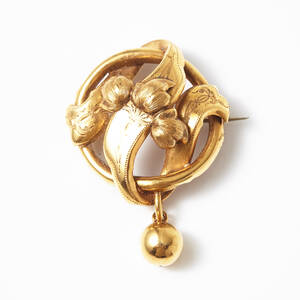 Brosch 18 k guld 1800-tal