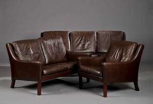 Sofagruppe af læder 3