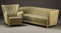 Dansk møbelproducent. Sofa samt lænestol, 1940erne 2