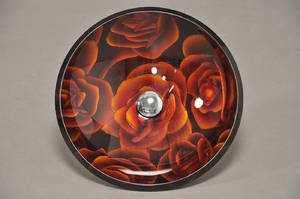 Rund håndvask af farvet glas i org. kasse 2