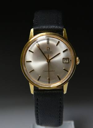 Vintage Omega Seamaster Automatic herrearmbåndsur af forgyldt stål