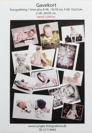 Gavekort til fotografering hos Lyngbyfotograferne 