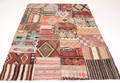 Orientmatta, flatvävd, Patchwork, 225x168 cm
