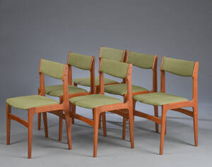 Erik Buch. Seks stole, teaktræ 6 