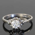 Vintage diamant ring i hvidguld Denne vare er sat til omsalg under nyt varenummer 4284403