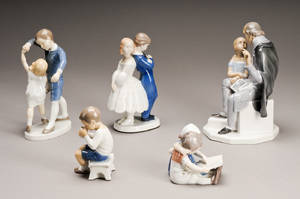 Bing  Grøndahl, Fem figurer af porcelæn 5