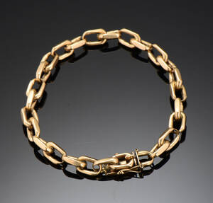 Ove Fogh Pedersen. Anker armlænke af 14 kt. guld 