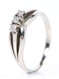 Vintage brillantring 14 kt hvidguld.