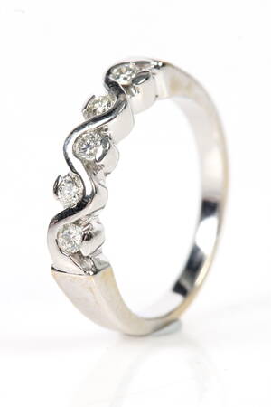 Brillantring, 18 kt hvidguld, 0.25 ct