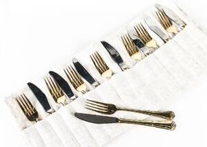 BESTICK, 16 delar, 24k gold plated