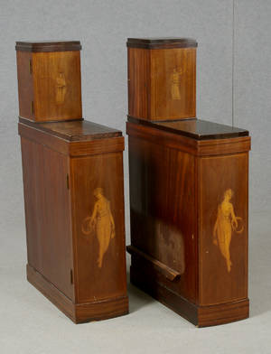 Sidoskåp, art deco, 192030-tal, 2 st