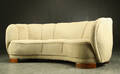 Bananformet sofa, dansk møbeldesign omkring 1940