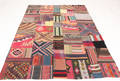 Orientmatta, flatvävd, Patchwork, 240x180 cm