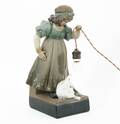 Bordslampa i bemålad gips, 191020-tal