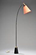 Standerlampe af messing og metal, 1950erne