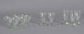 Samling glas, gustaviansk stil med slebet motiv 13
