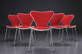 Arne Jacobsen. Fem stole, model 3107. 5