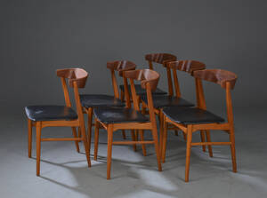 Dansk møbelproducent. Seks stole af teak 6