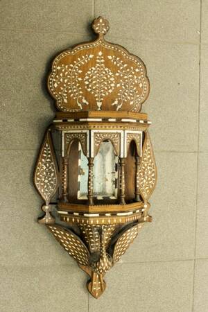 Väggkonsol, med spegel