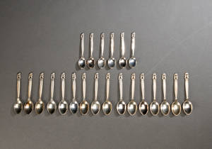 Georg Jensen. Kongemønster Te samt moccaskeer 22