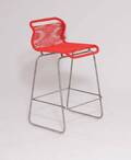 Verner Panton. VP ONE barstol i farven Zen Red