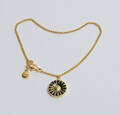 Georg Jensen - Daisy armbånd - Marguerit forgyldt og sort emalje Denne vare er sat til omsalg under nyt varenummer 4077765