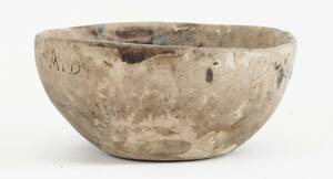 Knotskål, allmoge, daterad 1814